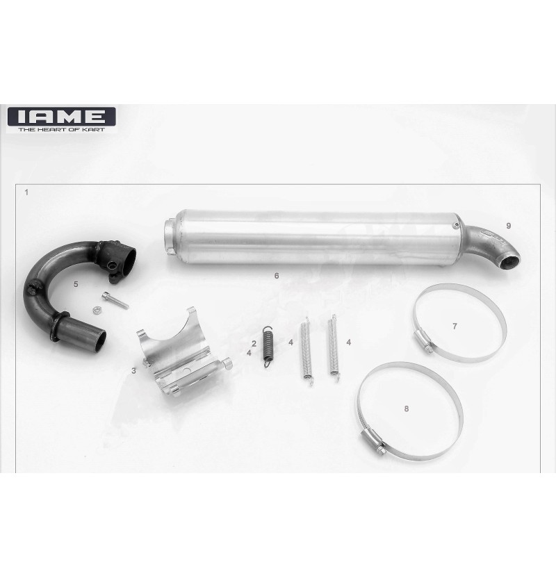 SILENCIEUX ADDITIONNEL COMPLET POUR MOTEUR IAME