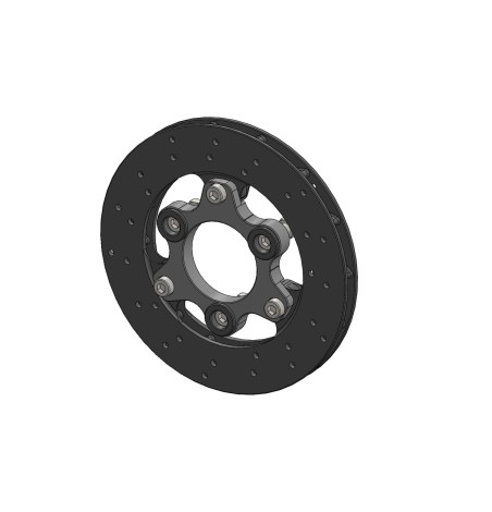 DISQUE DE FREIN AVANT 150MM POUR KZ COMPLET AVEC BRIDE FLOTTANTE