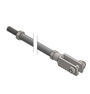 TIGE DE FREIN COMPLÈTE PÉDALES ALUMINIUM 395MM