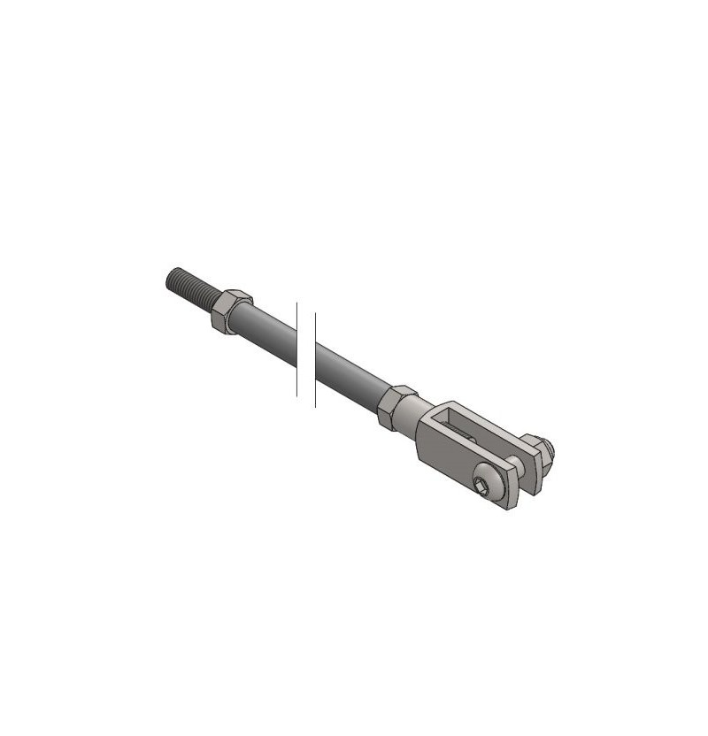 TIGE DE FREIN COMPLÈTE PÉDALES ALUMINIUM 395MM