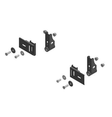 KIT COMPLET DE FIXATION POUR SPOILER ARRIÈRE EUROSTAR CIK CHROMÉ